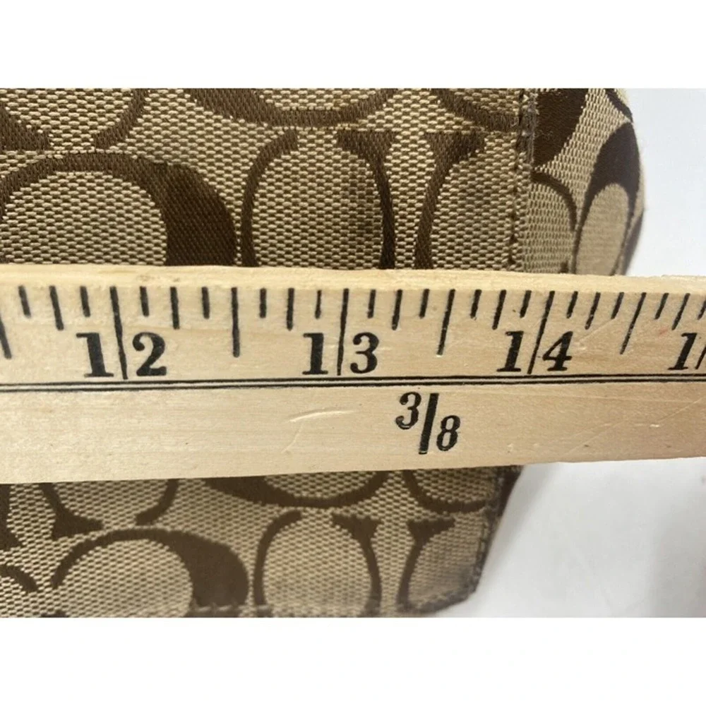 COACH PENELOPE Purse SIGNATURE CANVAS LEATHER Strap TRIM SHOULDER  BAG F14694